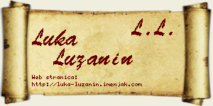 Luka Lužanin vizit kartica